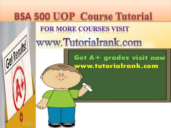 BSA 500 UOP Course Tutorial/TutorialRank