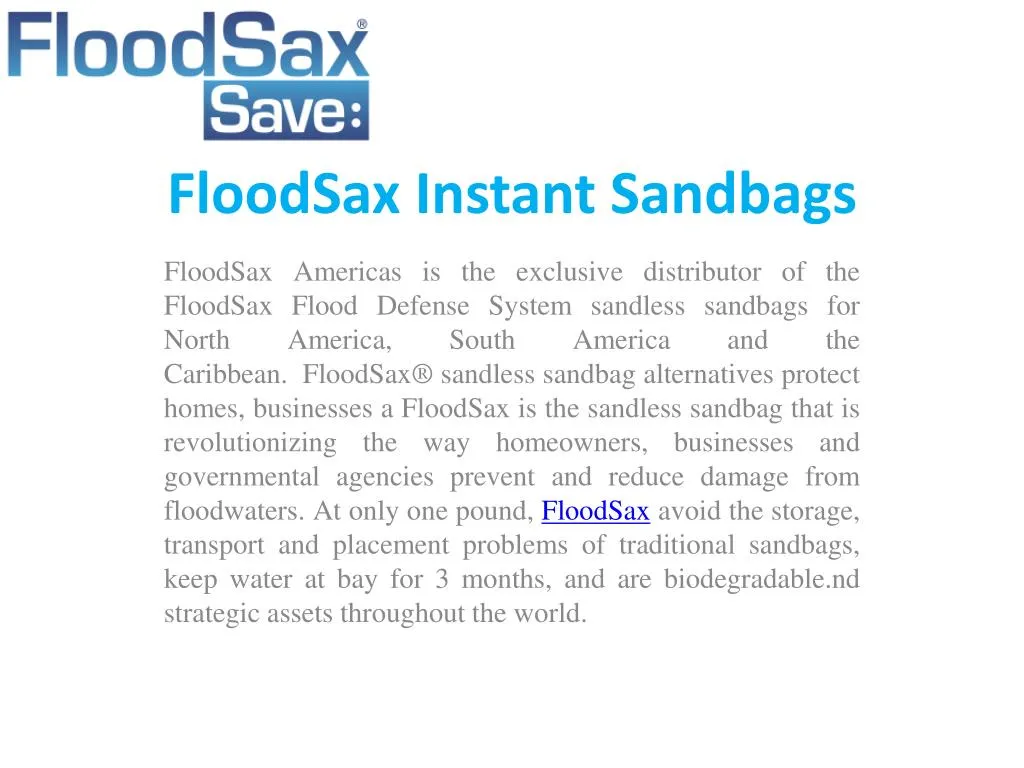 floodsax instant sandbags