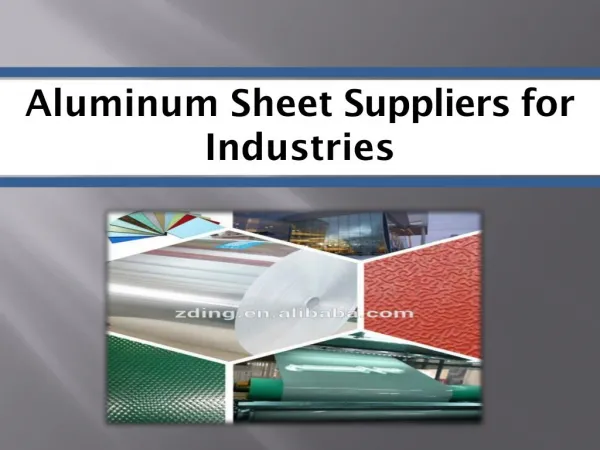 Aluminum Sheet Suppliers - SinoAluminum
