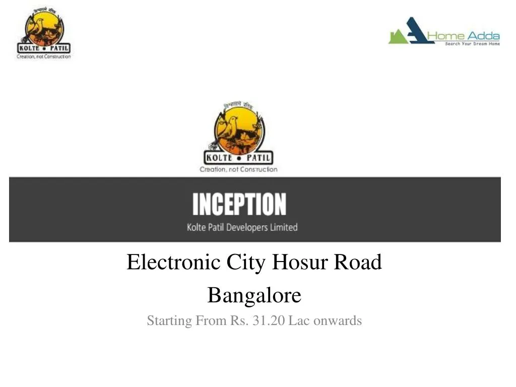 electronic city hosur road bangalore starting from rs 31 20 lac onwards