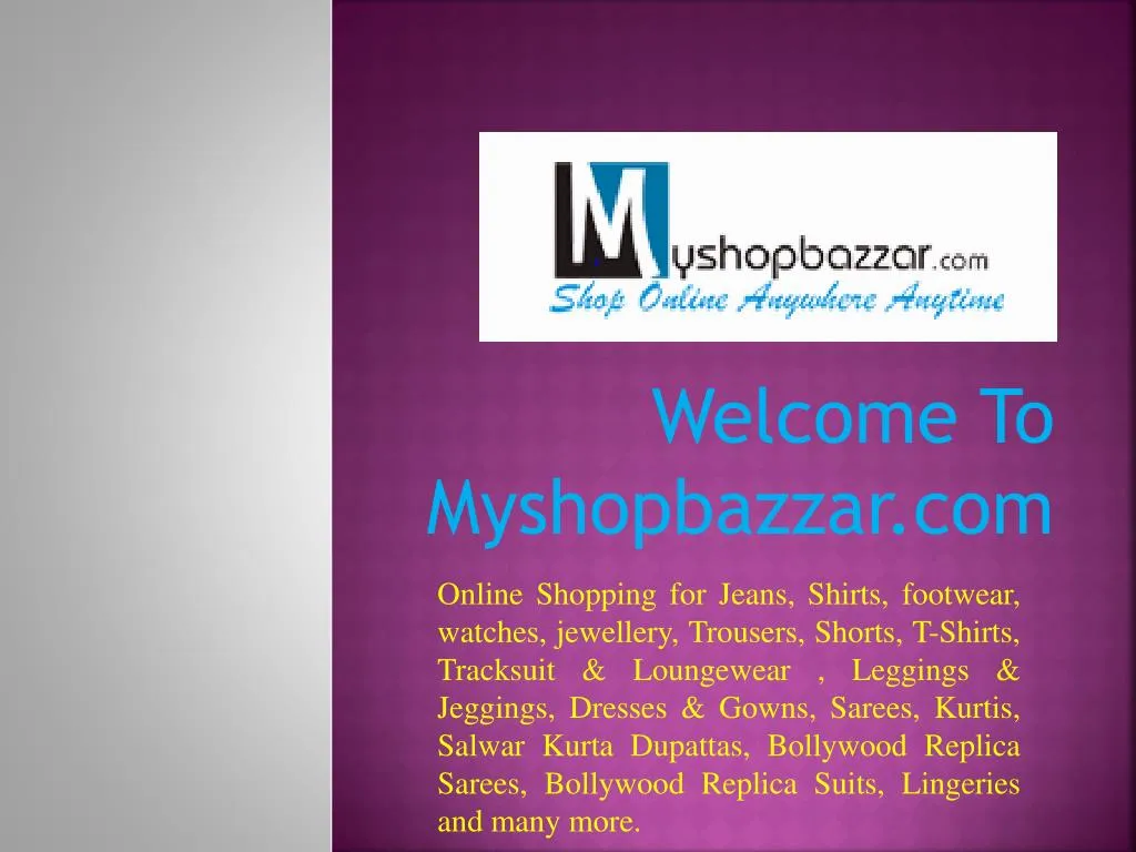 welcome to myshopbazzar com