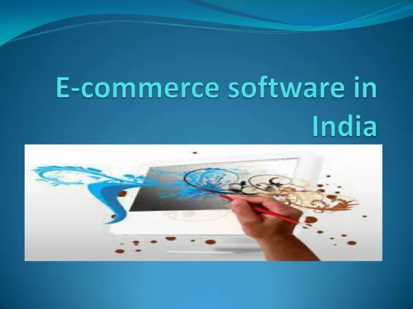 E-commerce software in India