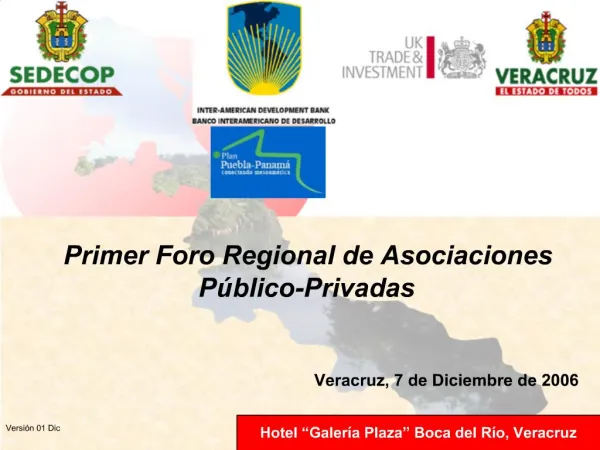 Primer Foro Regional de Asociaciones P blico-Privadas