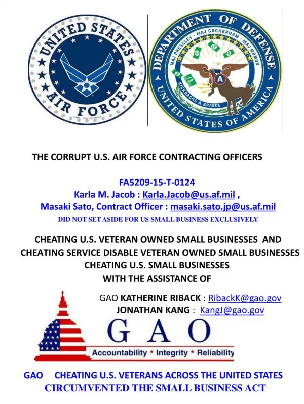 Blog 56 USAF 20150810 PRE-AWARD GAO PROTEST AGAINST DEPARTMENT OF AIR FORCE VIOLATING SMALL BUSINESS ACT FA5209-15-T-01