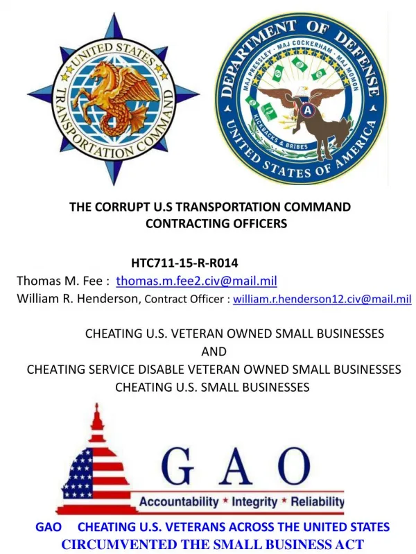 Blog 59 20150810 GAO Pre Award Protest Agains US Transportation Command HTC711-15-R-R014