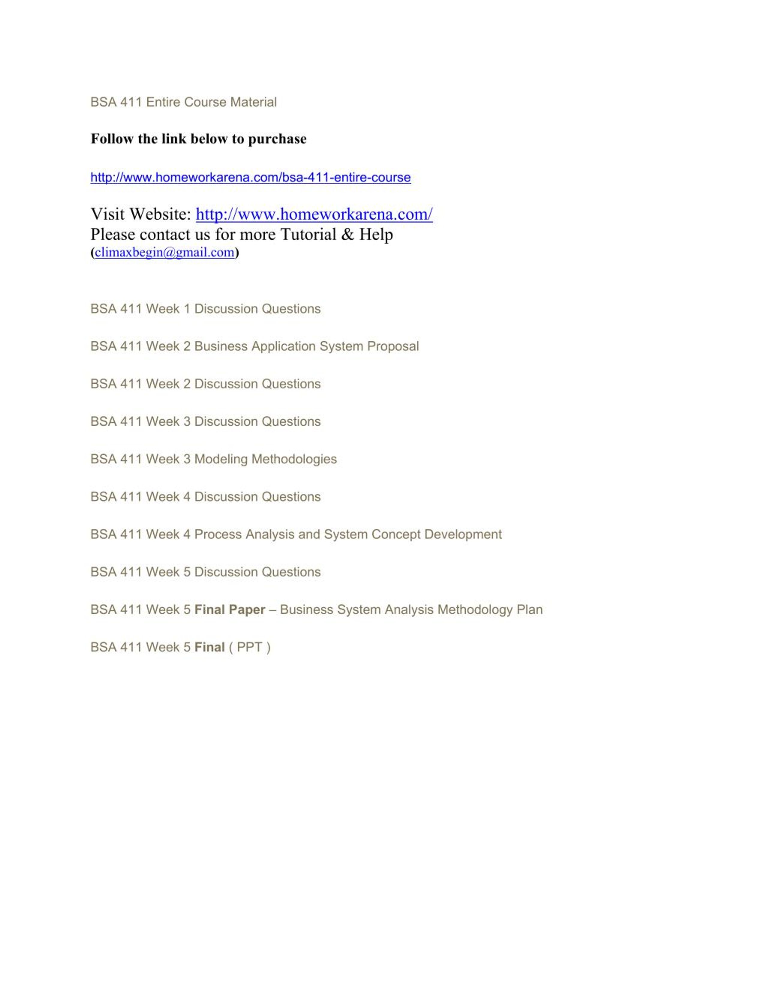 PPT - BSA 411 Complete Course Material PowerPoint Presentation, free ...