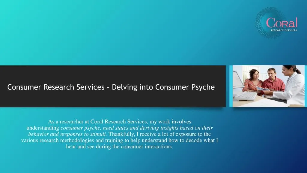 consumer research services delving into consumer psyche