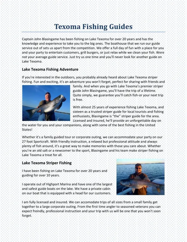 Texoma Fishing Guides