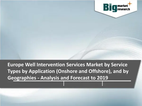 Well Intervention Services Market in Europe - Market Size, Share, Growth & Opportunities