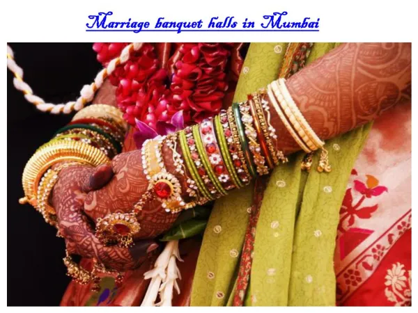 Marriage banquet halls in Mumbai