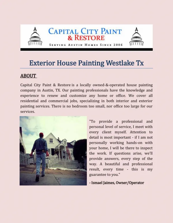 Exterior House Painting Westlake Tx
