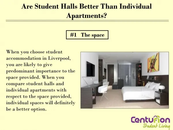 Are student halls better than individual apartments?