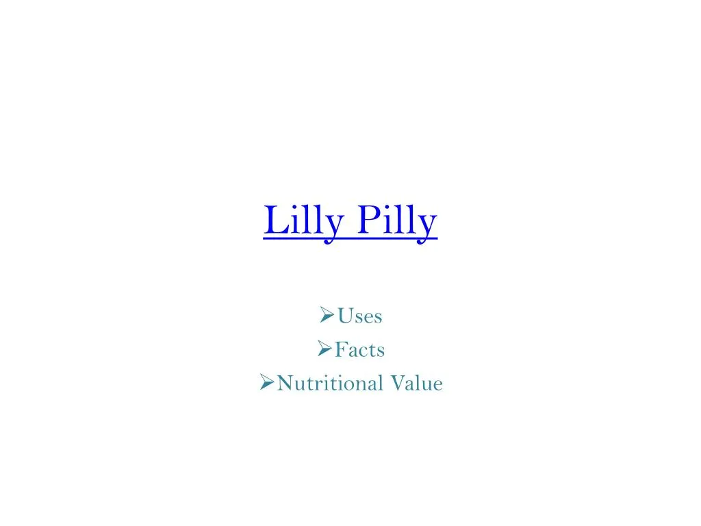 lilly pilly