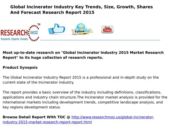 Global Incinerator Industry 2015 Market Research Report