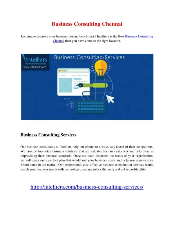 Business Consulting Chennai