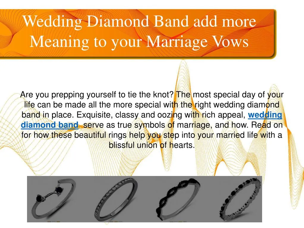 wedding diamond band add more meaning to your marriage vows