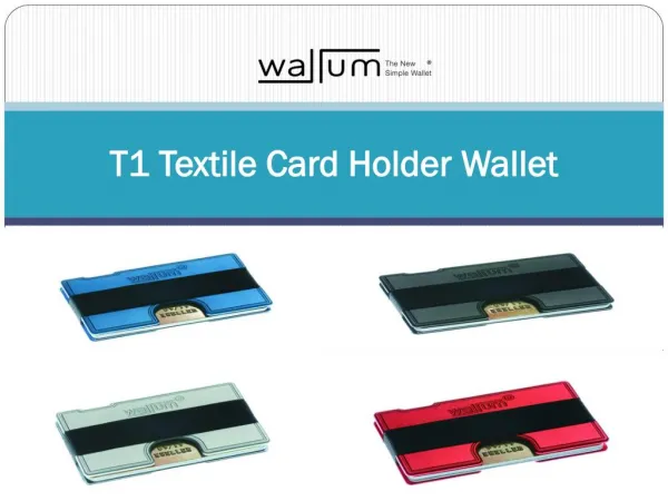T1 Textile Card Holder Wallet
