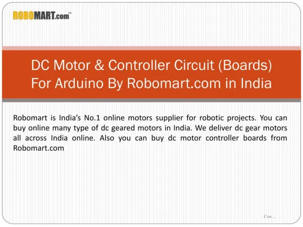 DC Motor & Controller Circuit Boards In India