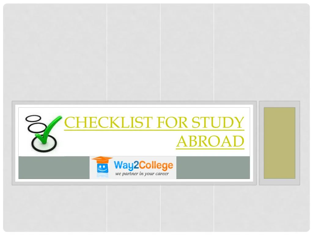 checklist for study abroad
