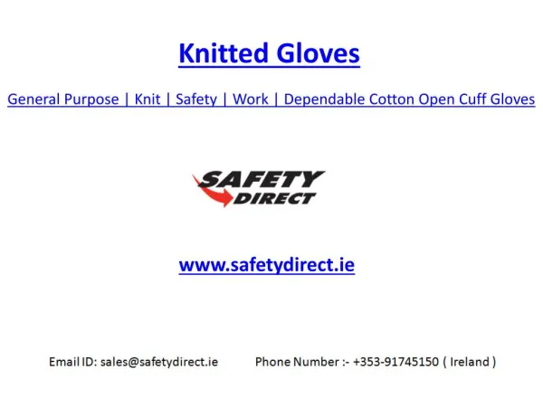 General Purpose | Knitted | Safety | Work | Dependable Cotton Open Cuff Gloves | Safetydirect.ie
