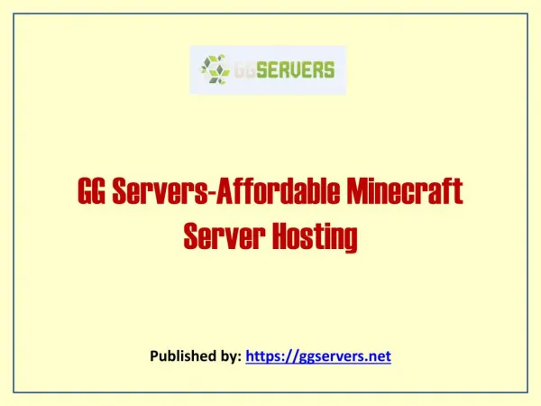 GG Servers-Affordable Minecraft Server Hosting
