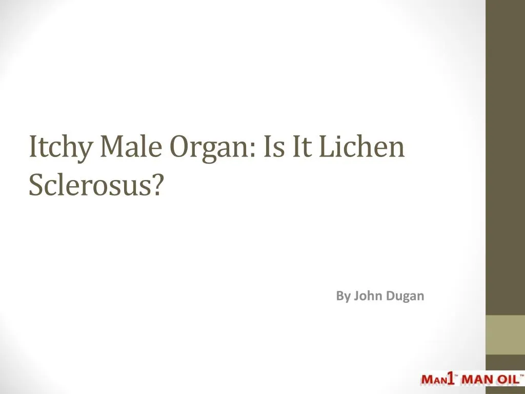 itchy male organ is it lichen sclerosus