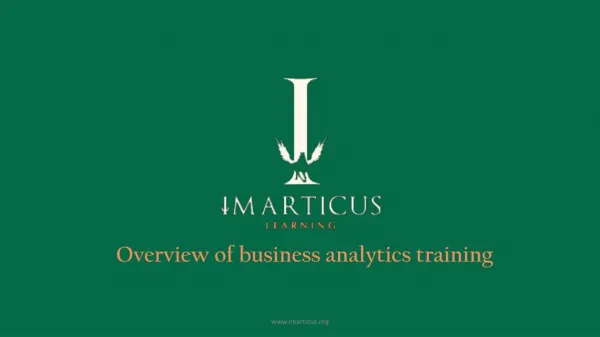 Overview of business analytics training