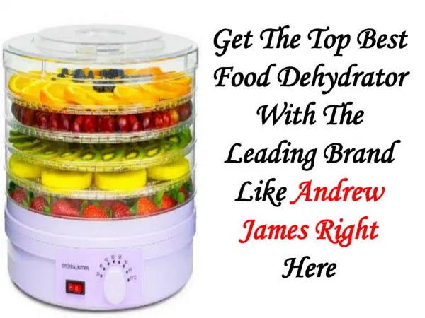 Andrew James Food Dehydrator Now Assist You In Preserving Food