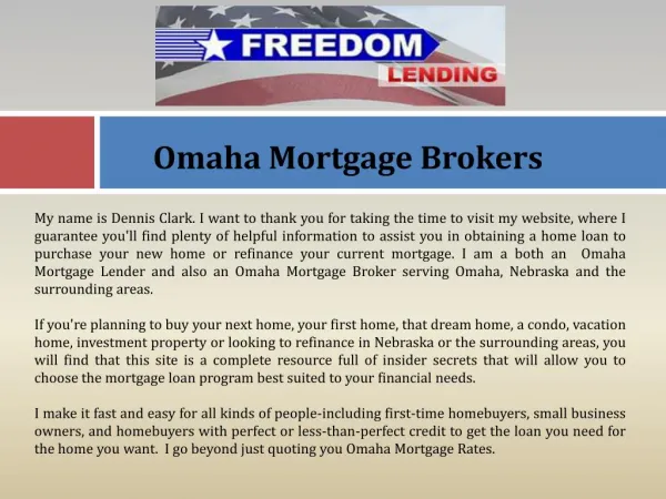 Omaha Mortgage Brokers