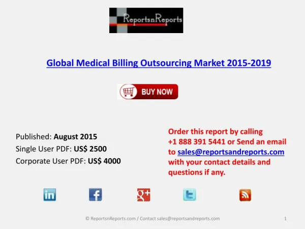 Global Medical Billing Outsourcing Market 2015-2019