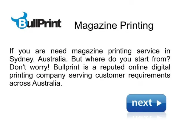 Magazine Printing Online