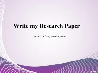 how to write a research paper presentation