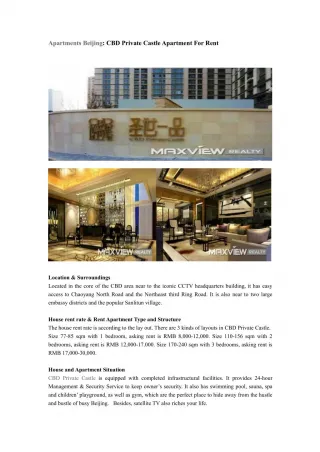 Beijing Apartment For Rent - slide 1