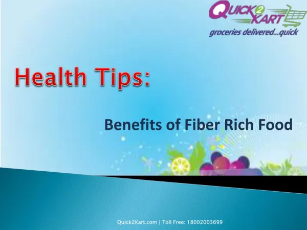 6 Benefits of Fiber Rich Food