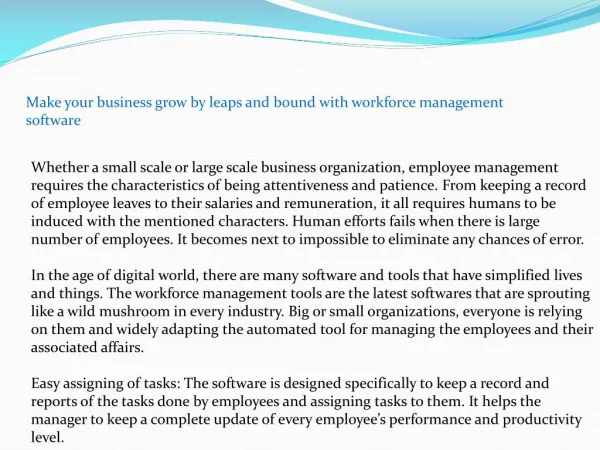 Make your business grow by leaps and bound with workforce management software