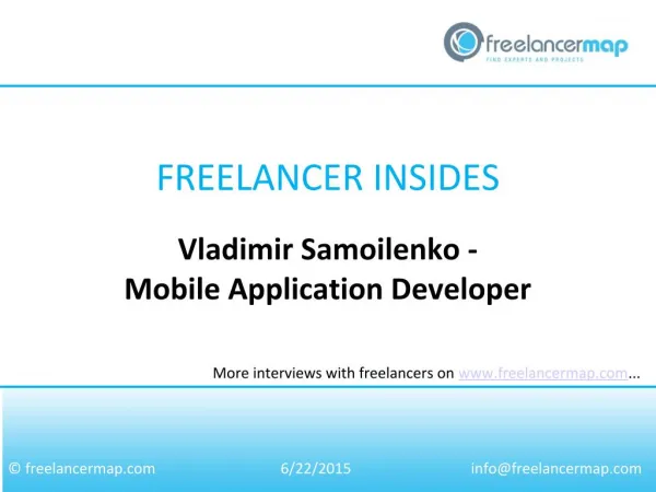 Vladimir Samoilenko - Mobile Application Developer