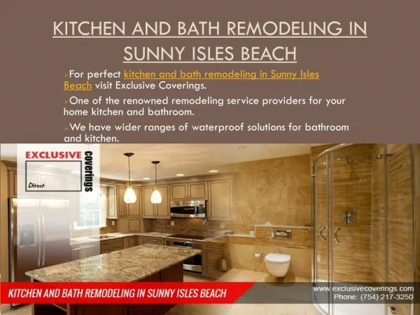 Kitchen And Bath Remodeling In Sunny Isles Beach