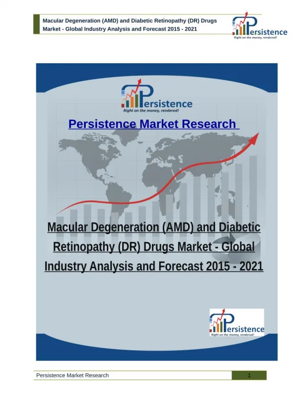 Macular Degeneration (AMD) and Diabetic Retinopathy (DR) Drugs Market - Global Industry Analysis and Forecast 2015 - 202