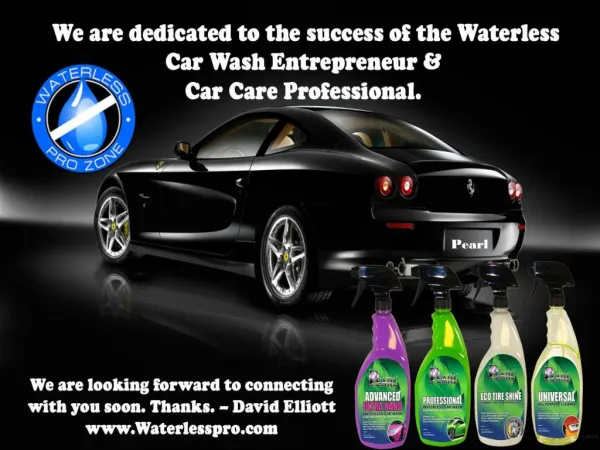 Waterless Car Wash Car Care Business-Waterlesspro