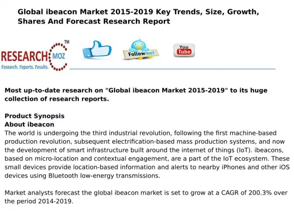 Global ibeacon Market 2015-2019