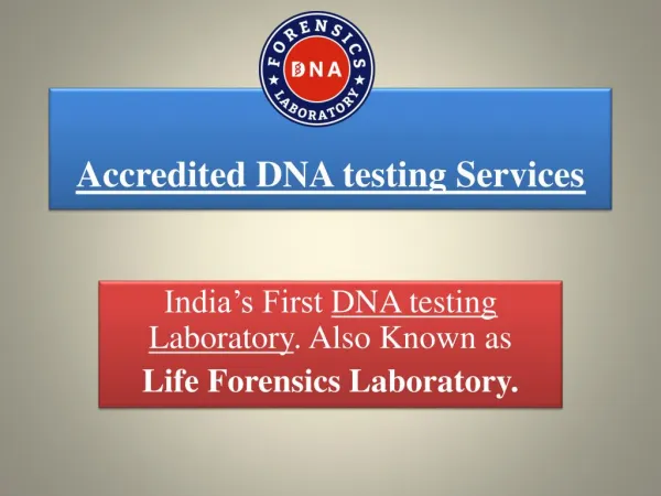 accredited dna testing services