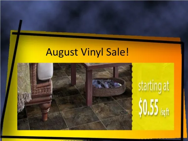 August Vinyl Promo at Carpet Express