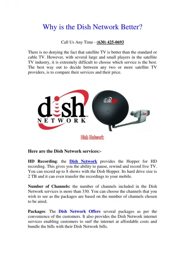 What are the Dish Network Services?