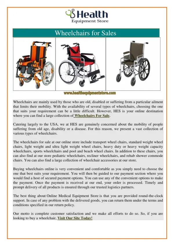 Wheelchair for Sale in Chicago