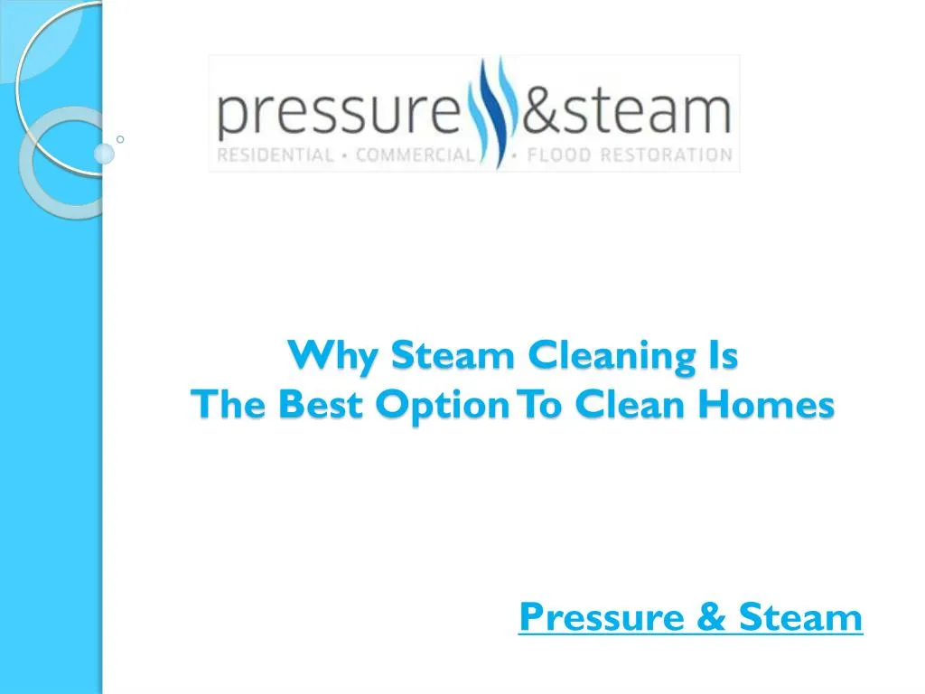 why steam cleaning is the best option to clean homes