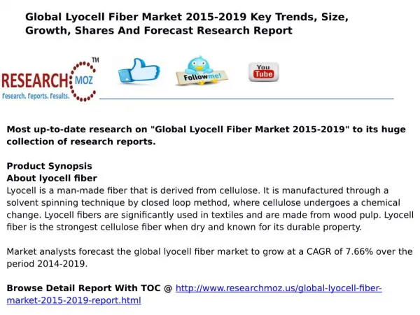 Global Lyocell Fiber Market 2015-2019