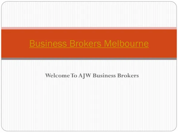 Business Brokers Melbourne