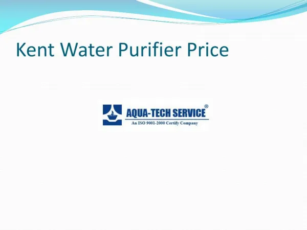 Kent Water Purifier Price