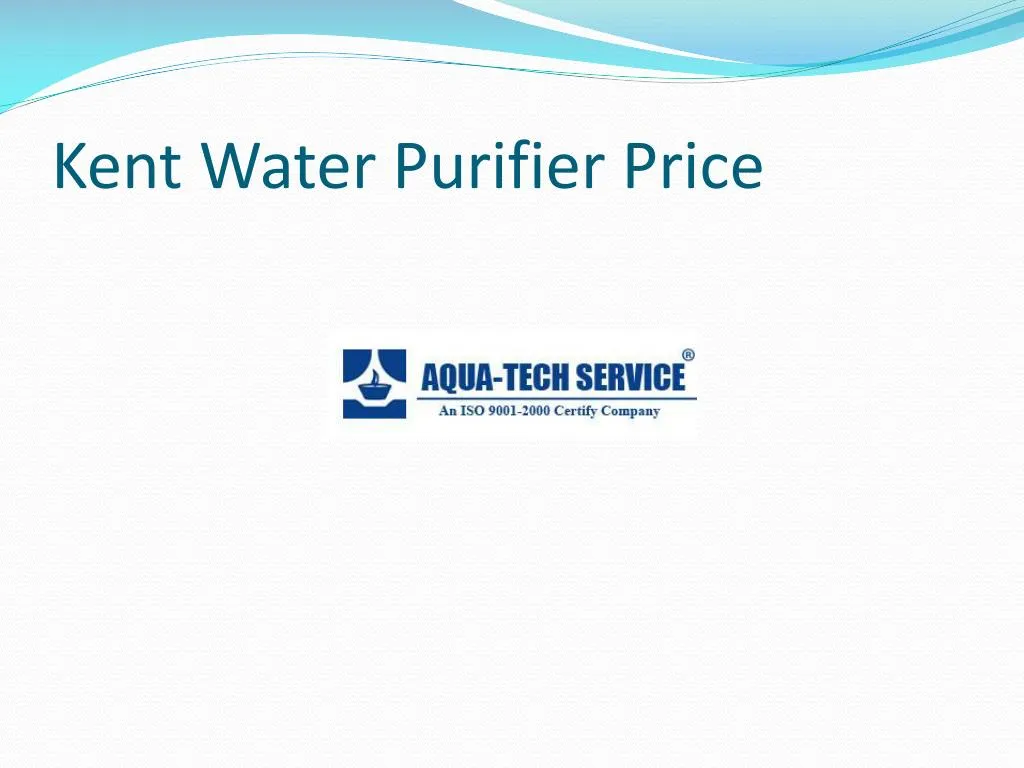 kent water purifier price