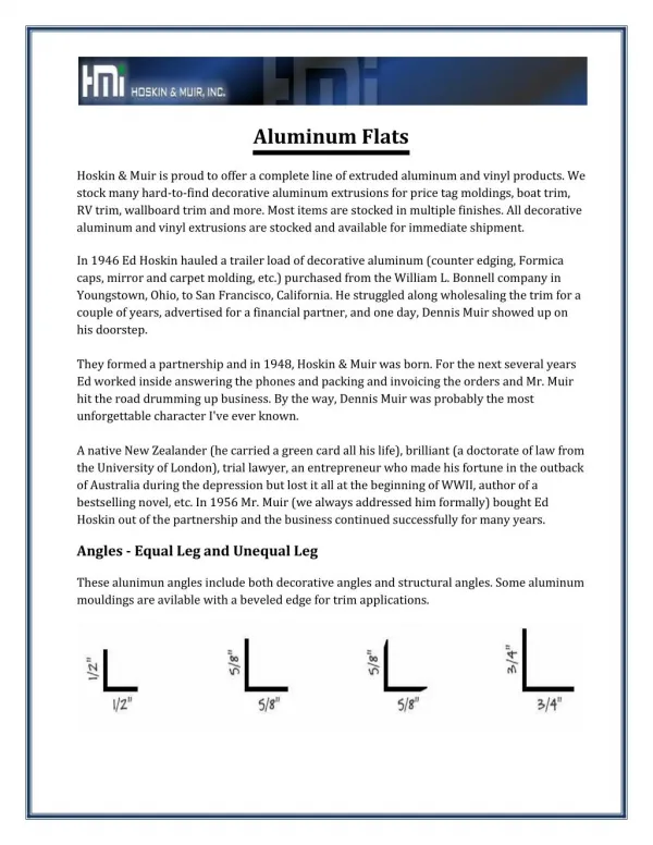 Aluminum Flats